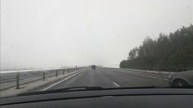?Timelapse Road E30 M1 Minsk - Baranovichi December 2022 Belarus