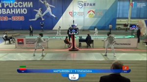 Чемпионат России по фехтованию среди мужчин и женщин 2023, рапира женщины, КРАСНАЯ дорожка