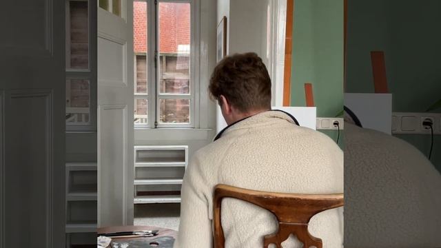 Making a little oilpainting / sketch of my garden door смотреть онлайн