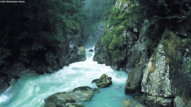 3 Hour Beautiful Waterfall Views & Relaxation Piano Music