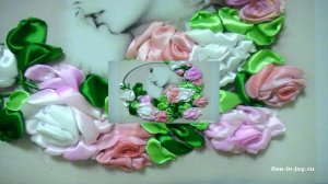 Вышивка лентами для начинающих.  Розы.