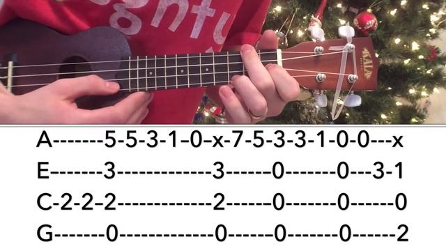 Let it Snow Fingerstyle Ukulele Tutorial смотреть онлайн