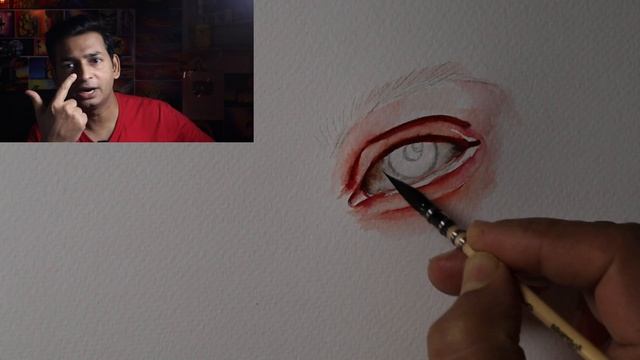 How to Start Watercolor | Eye Painting with Watercolor | Watercolor for Beginners смотреть онлайн