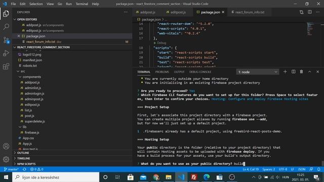 React Js tanfolyam 18. rész Posts Project Firestore kapcsolattal - Feltöltés / Deploy смотреть онлайн