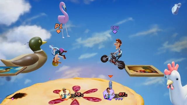 Nickelodeon All-Star Brawl: DLC costumed Hugh Neutron vs default Hugh Neutron смотреть онлайн