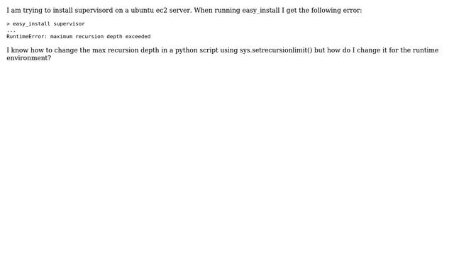 DevOps & SysAdmins: changing python runtime maximum recursion limit смотреть онлайн