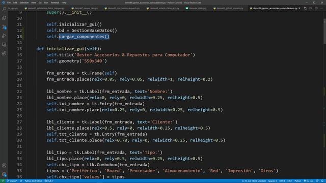Python Curso V2: 759 6/7 App Tkinter para Gestión de Accesorios y Repuestos para Computador смотреть онлайн