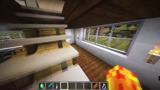 Обзор дома в стиле лофт с бассейном в Minecraft смотреть онлайн