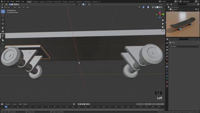 Скейтборд в Блендере 2.9 | Skateboard in Blender 3D | Timelapse смотреть онлайн