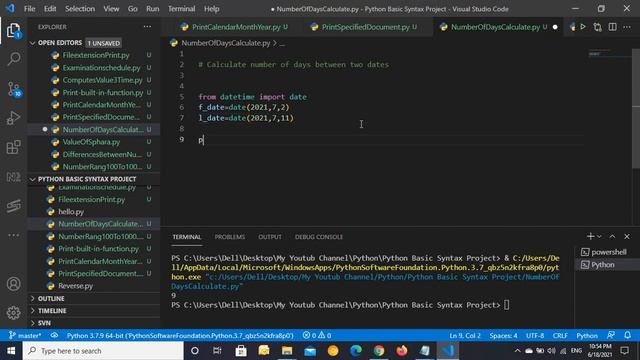 #11 Calculate number of days between two dates in Python || Python Tutorial || Python Programming смотреть онлайн