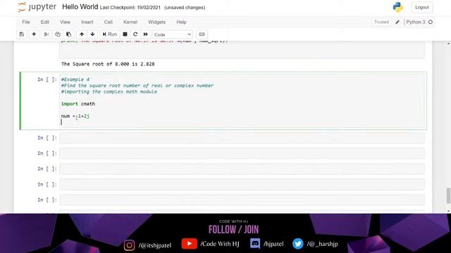BASIC PYTHON EXAMPLES | Live Stream ? | Code With HJ #2 смотреть онлайн
