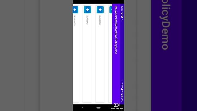 Recycler View State Restoration Policy Demo смотреть онлайн