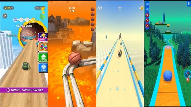 Going Balls VS Rollance VS Action Balls VS Sky Rolling Balls All level gameplay Android, IOS смотреть онлайн