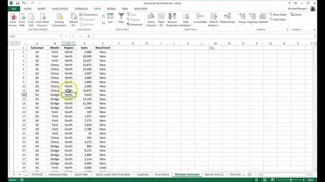 Multiple Subtotals In #Excel смотреть онлайн