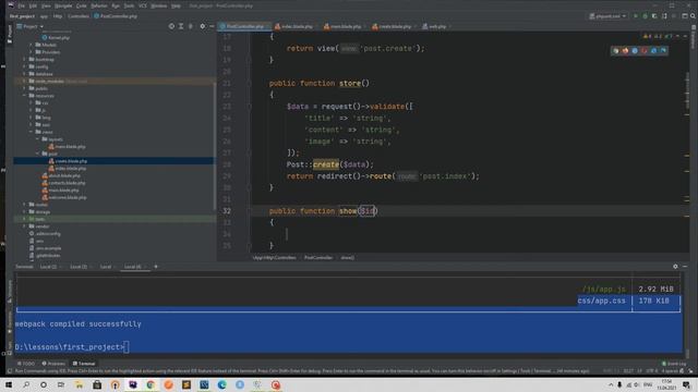 Laravel курс с нуля, база. 17. CRUD через интерфейс. Имена роутов, контроллеров по конвенции Larave смотреть онлайн