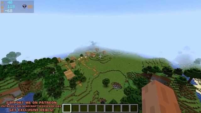 Minecraft Java 1.16.5 Seed: Triple village with double blacksmith at spawn смотреть онлайн