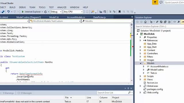 MVC - How to fix error - The name 'DateTimeFormatInfo' does not exist in the current context смотреть онлайн
