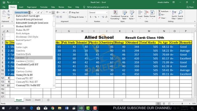 07 Font and Font Size microsoft Excel 2019 tutorial Urdu Hindi смотреть онлайн