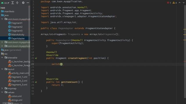 [안드로이드] 밀어서 화면 변경 ViewPager2 화면 변경하면 표시(Indicator) 해주는 방법 смотреть онлайн
