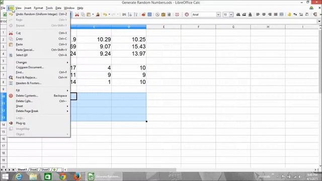libreoffice calc generate random numbers смотреть онлайн