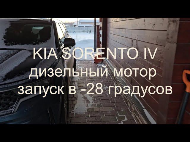 KIA SORENTO IV, дизельный мотор, запуск в -28 градусов. смотреть онлайн
