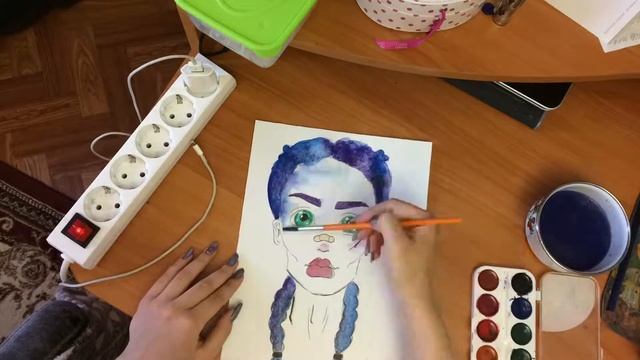 Рисунок акварелью - мульт-портрет. Как научиться рисовать мультяшный портрет? смотреть онлайн