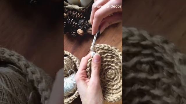 Как связать подвесную корзинку из джута! DIY. смотреть онлайн