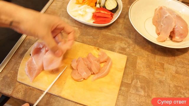 Вкусный ужин рецепт! Лапша с курицей и овощами на сковороде! Что вкусного приготовить на ужин? смотреть онлайн