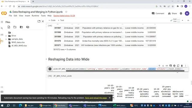Data import, export, reshape and merge in Python (Further guide) смотреть онлайн