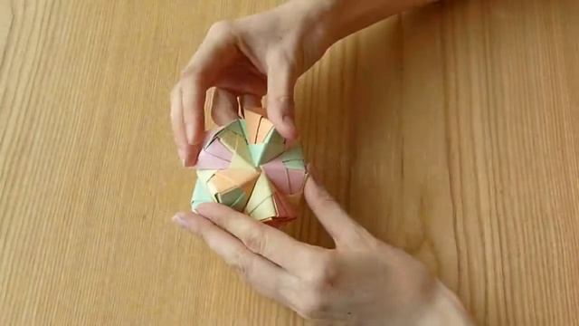 Как сделать соноб (модуль+сборка). Модульное оригами. Sonobe, modular origami. смотреть онлайн