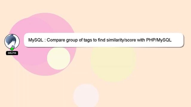 MySQL : Compare group of tags to find similarity/score with PHP/MySQL смотреть онлайн