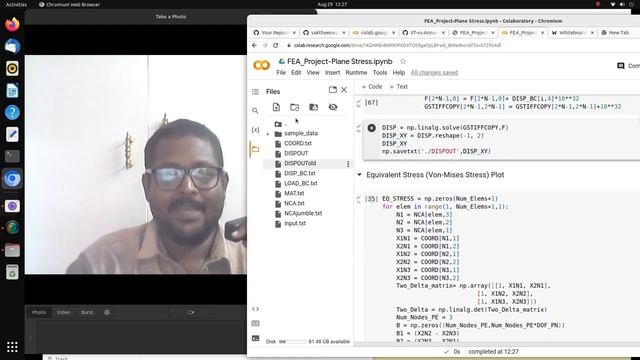 Tamil Python finite element method Education Honor V. O. Chidambaram Pillai's Legacy FEM Software- смотреть онлайн