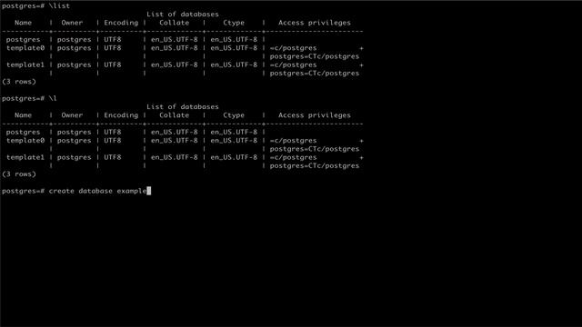 How to List and Create Databases in PostgreSQL смотреть онлайн