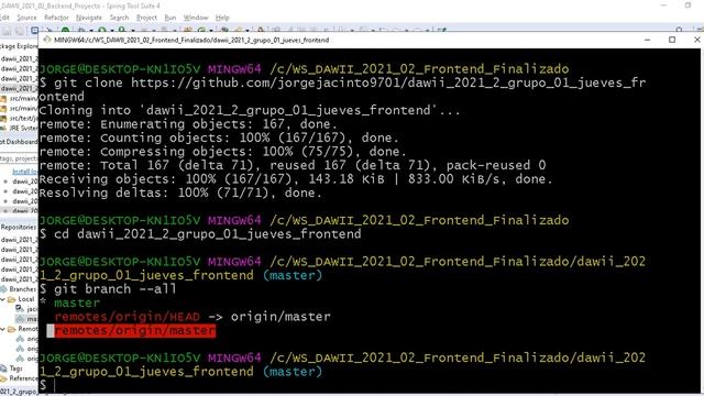 10 Clonar el proyecto Backend y Frontend para la PC01 смотреть онлайн