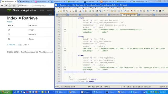 Simple Navigation (Menu) with Zend Framework 2 Quick Start смотреть онлайн