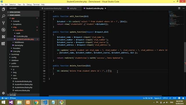 CRUD: How to Delete Data in Laravel - Part - 4/4 смотреть онлайн
