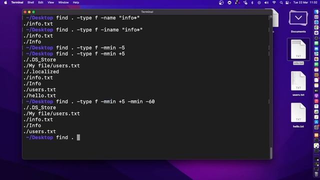 MAC OS Command Line: Using FIND command смотреть онлайн