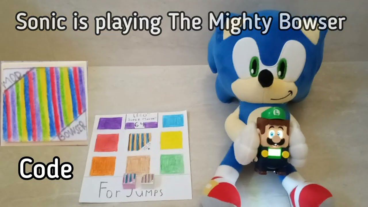 Sonic Plush is playing with Lego Luigi in The Mighty Bowser mod! Barcode draw. #sonic Video #7 смотреть онлайн