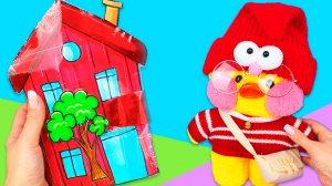 Сквиши домик для уточки Лалафанфан из бумаги