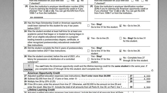 How to Claim the American Opportunity Tax Credit (AOTC) on Form 8863 смотреть онлайн