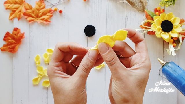 Осенний декор / DIY Подсолнух из фетра смотреть онлайн