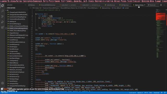 MZMMO Devstream How to make a multiplayer game with RPG Maker MZ MySQL Socket.io Express jQuery смотреть онлайн