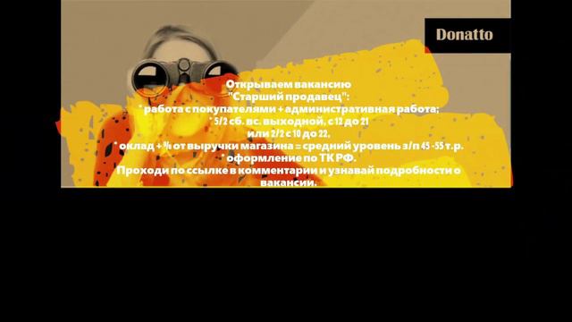Видеоприглашение на вакансию "Администратор/Старший продавец в магазин одежды" смотреть онлайн