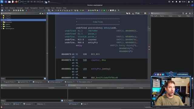 Unpack Shellcode w/ Ghidra Emulator | Decode XOR Dynamically? смотреть онлайн