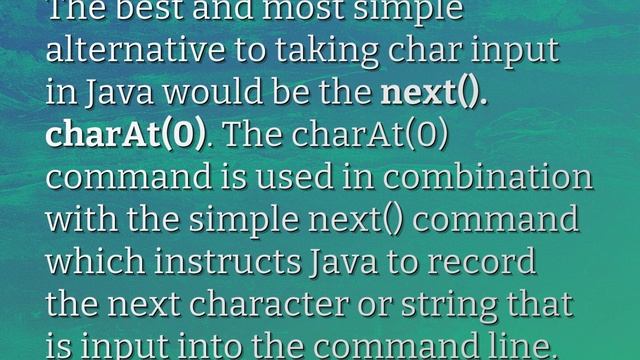 How do you input a char in Java? смотреть онлайн