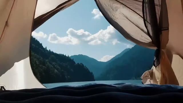 Ночлег с палаткой на озере Рица смотреть онлайн