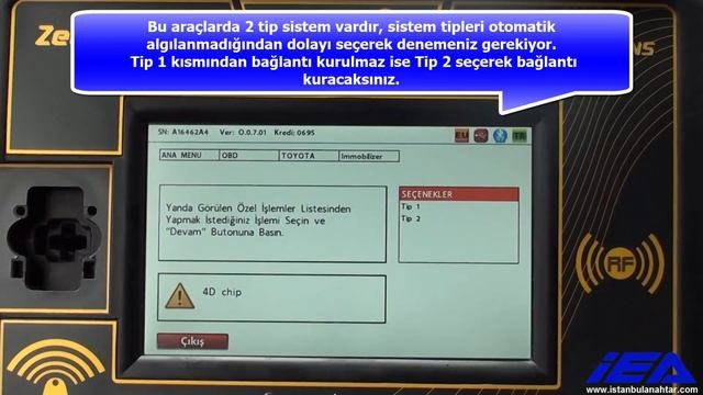 TOYOTA Corolla-Auris-Yaris 2006-2010 4D-67 Kayıp Anahtar OBD Üzerinden Programlama смотреть онлайн