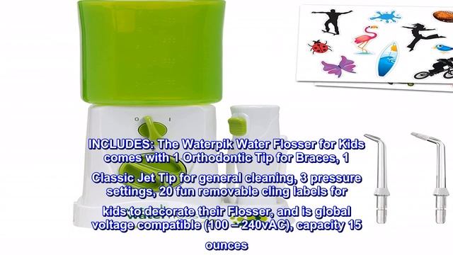 Great product - Waterpik Water Flosser for Kids, Countertop Water Flosser for Children and Braces, смотреть онлайн