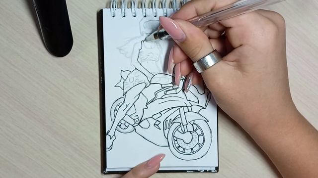 ? Рисуем ДЕВУШКУ НА МОТОЦИКЛЕ ? Карандашом и маркерами ? смотреть онлайн