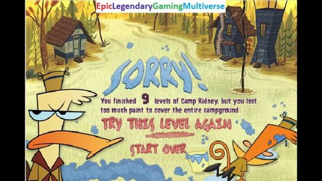 Camp Lazlo Paintcan Panic Level 10 Gameplay - Playing As Lazlo The Spider Monkey смотреть онлайн
